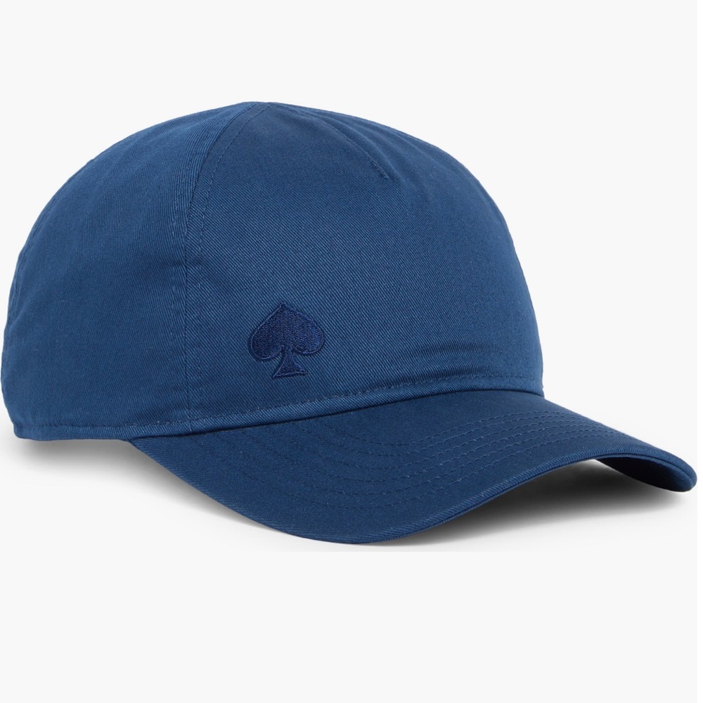 kate spade navy blue cotton baseball cap